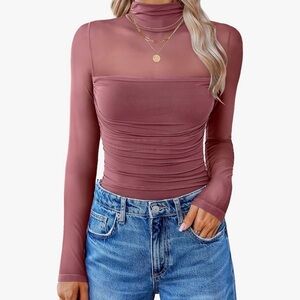 Chic Mauve Long Sleeve Bodysuit